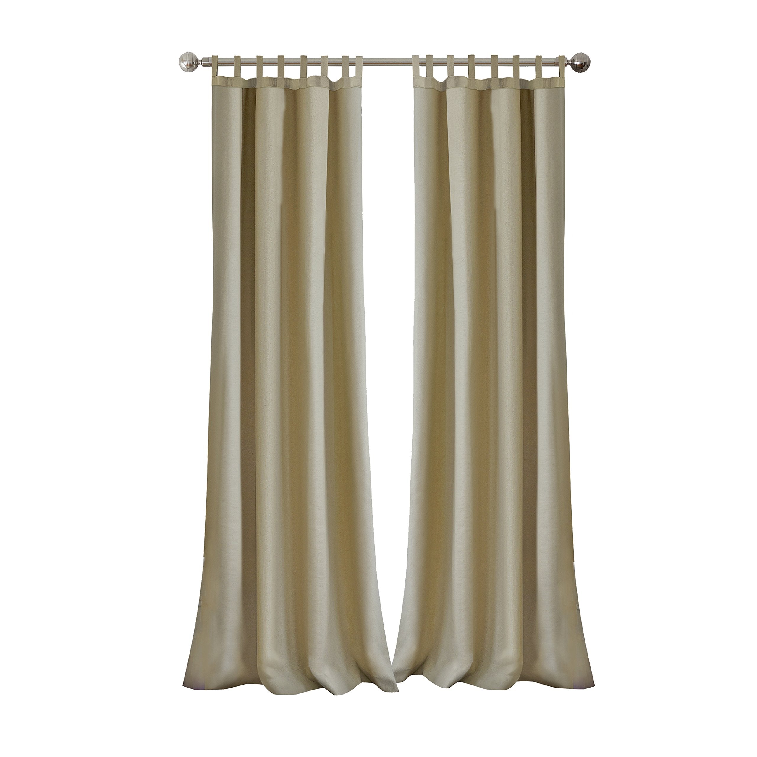 Elrene Home Fashions Matine Weatherproof Tab-Top Indoor/Outdoor Solid Color Curtain Panel for Porch, Pergola, Patio, Deck, 52”W x 84”L, Red