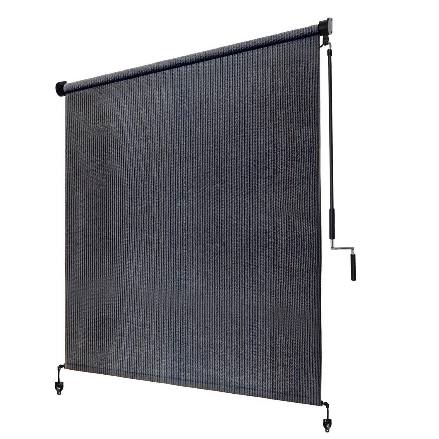 KANAGAWA Outdoor Roller Shade 8'X8' Mocha Exterior Cordless Patio Roll Up Shades for Outside Pergola Porch, Outdoor Blinds for Patio