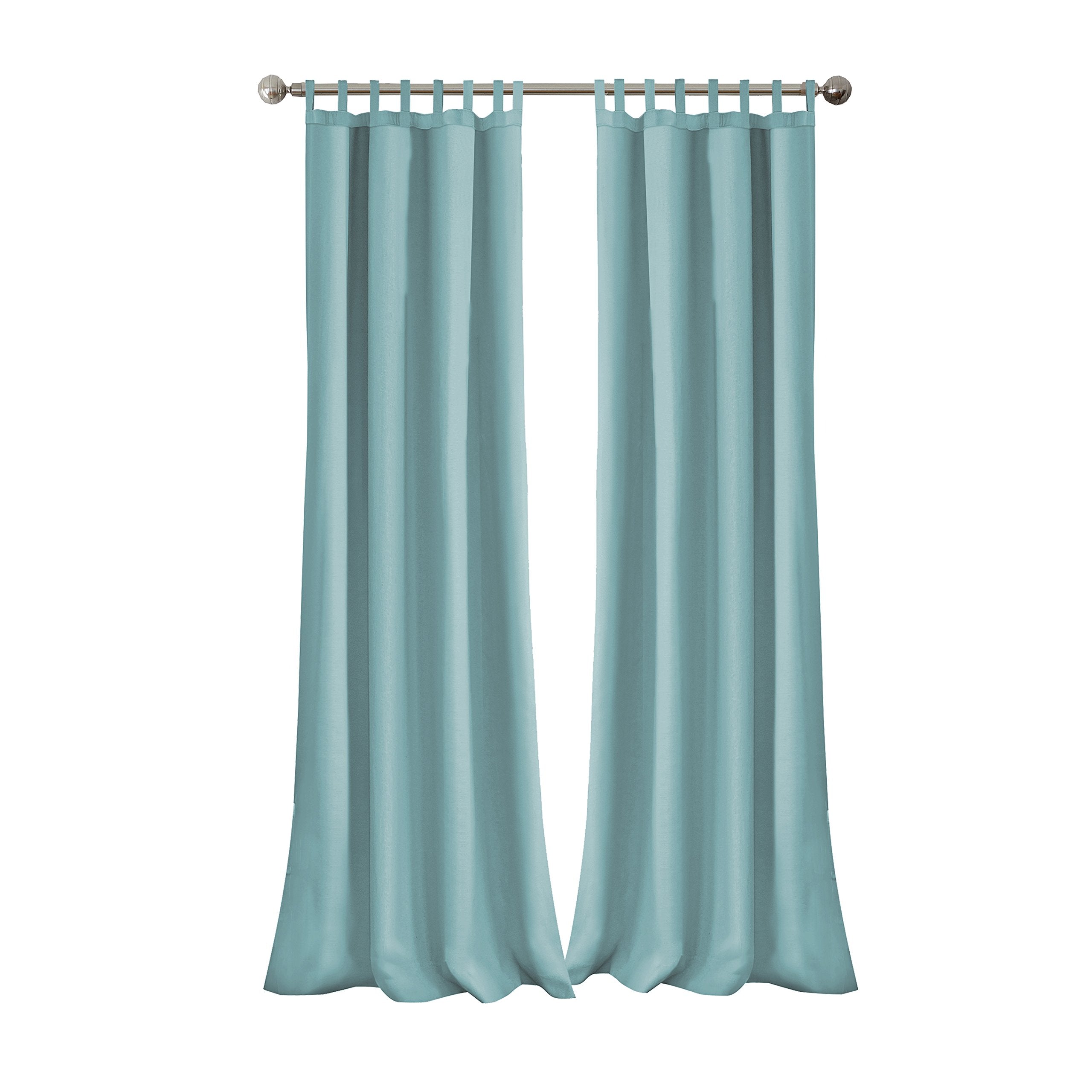 Elrene Home Fashions Matine Weatherproof Tab-Top Indoor/Outdoor Solid Color Curtain Panel for Porch, Pergola, Patio, Deck, 52”W x 84”L, Red