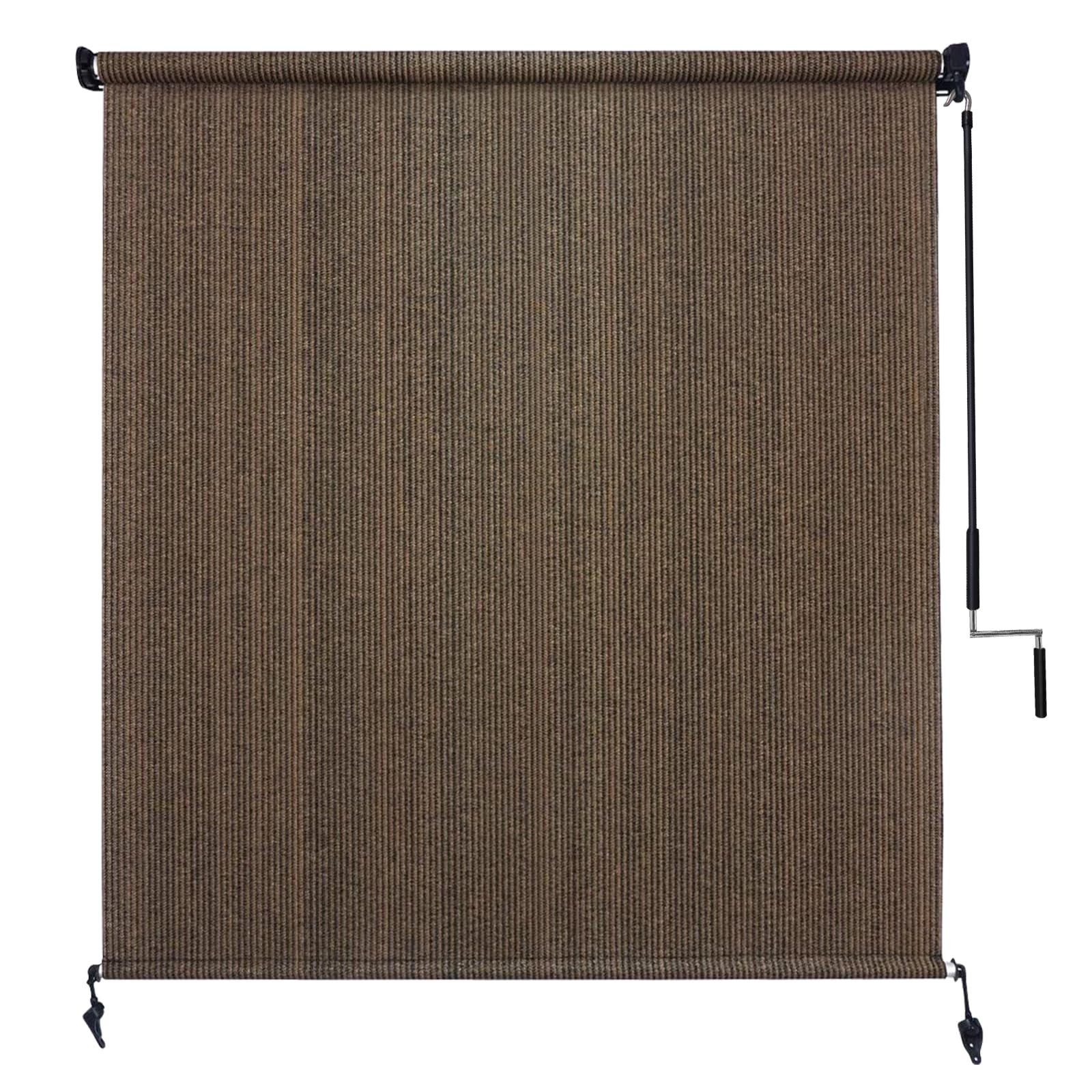 Amagenix Outdoor Roller Shades 10'(W) X 8'(H), Exterior Cordless Patio Shades Roll Up Outdoor Blinds with Spliced Poles Design, 90% UV Protection for Porch Gazebo Pergola, Grey
