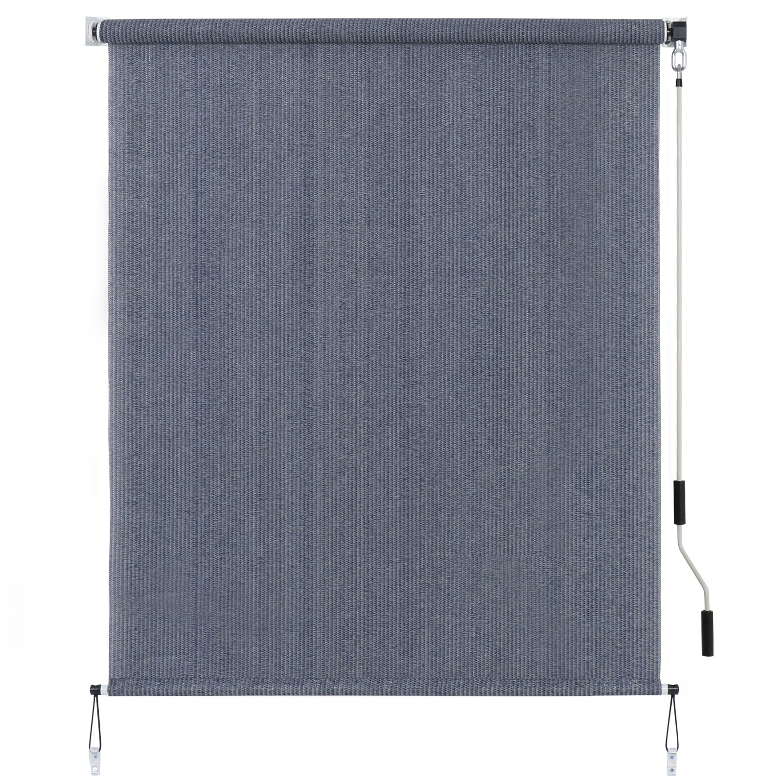 SEEYE Outdoor Sunshade Roller Shades 72" W x 72" H, Cordless Roll Up Shade Blinds Privacy Screen with 90% UV Protection, Exterior Patio Shade Cloth for Porch Pergola Balcony Windows, Dark Grey